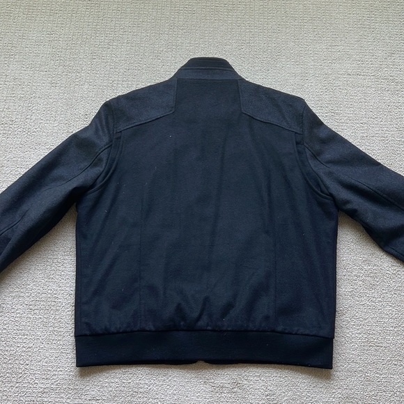 Designer High fashion 100% Black Wool Jacket by Under Two Flags - Picture 5 of 13